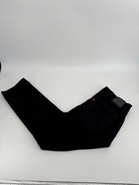 Levi's 514 Straight Fit Mens Black Jeans 36x32 Denim Pants Red Tab
